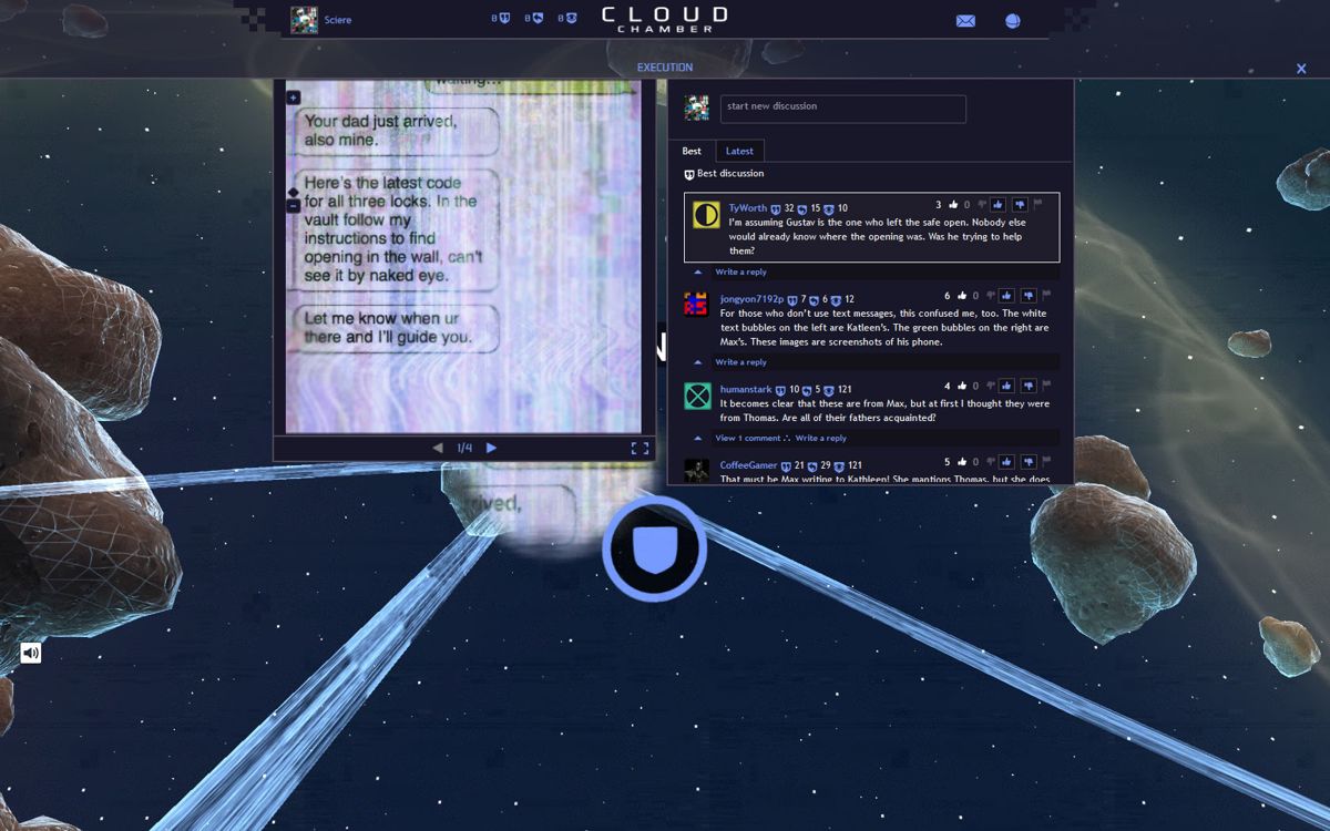 Cloud Chamber (Windows) screenshot: Chat conversation