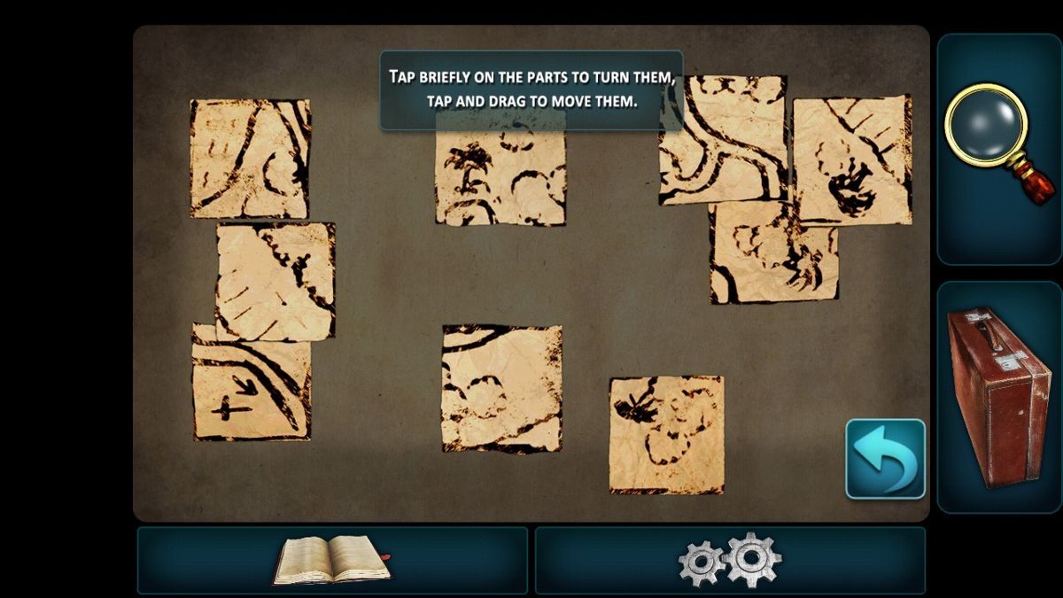 Secret Files: Sam Peters (Android) screenshot: "Compose a map" mini-game