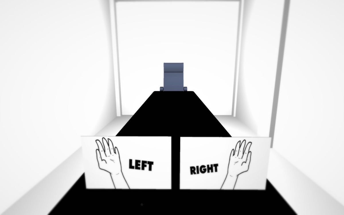 The Interview (Windows) screenshot: Are you left or right handed?