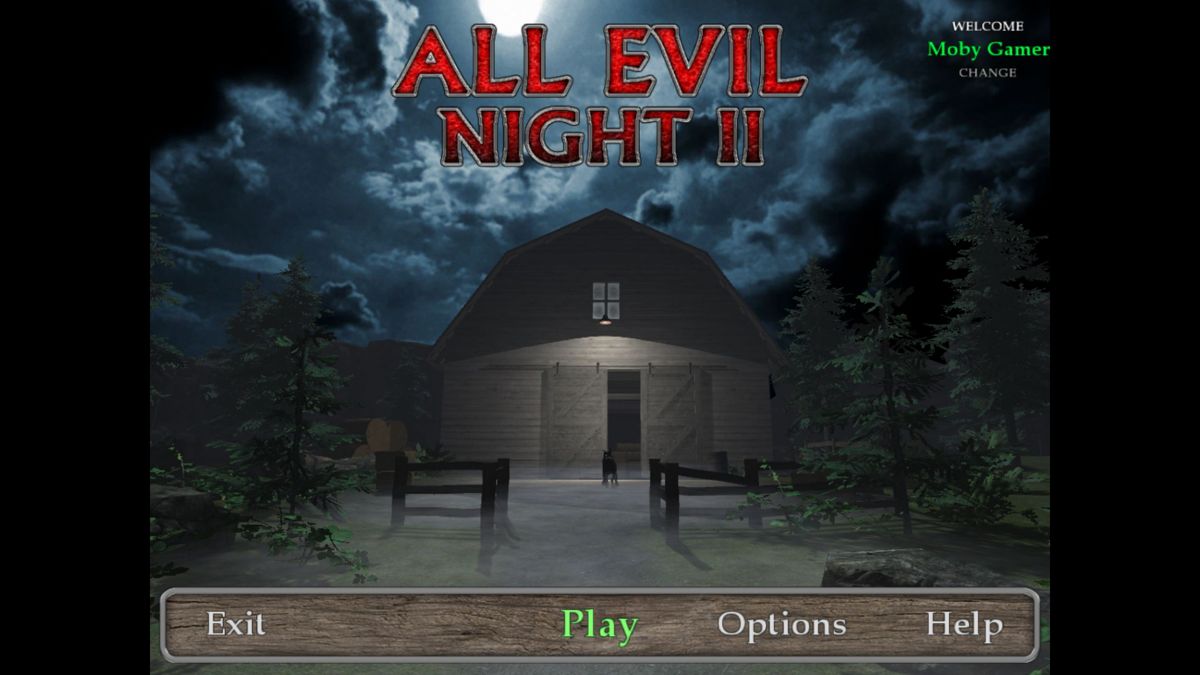 All Evil Night II (Windows) screenshot: The title screen is only displayed after the player has entered their id
