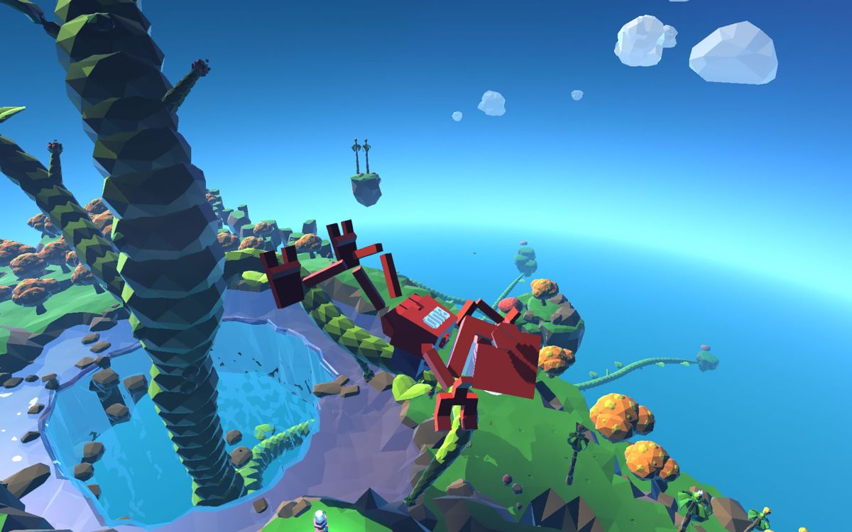 Grow Home (Windows) screenshot: Launched into the air.