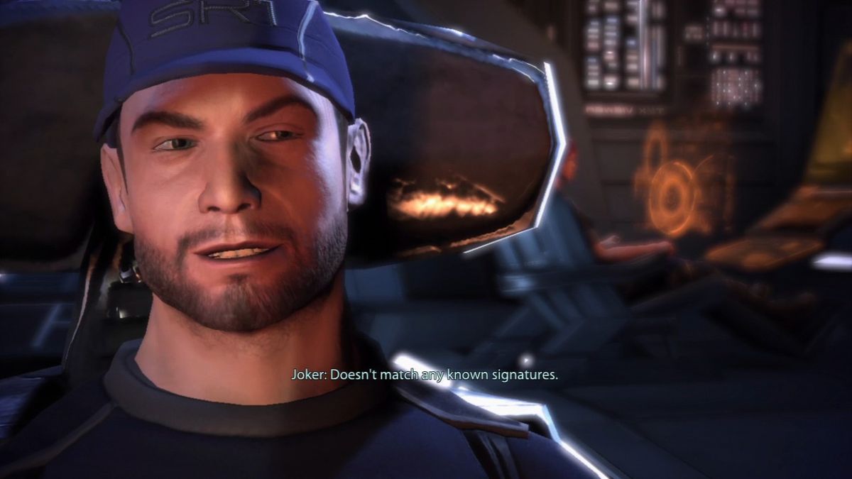 Mass Effect 2 (PlayStation 3) screenshot: Mass Effect 2 - Joker reporting detection of an unknown vessel