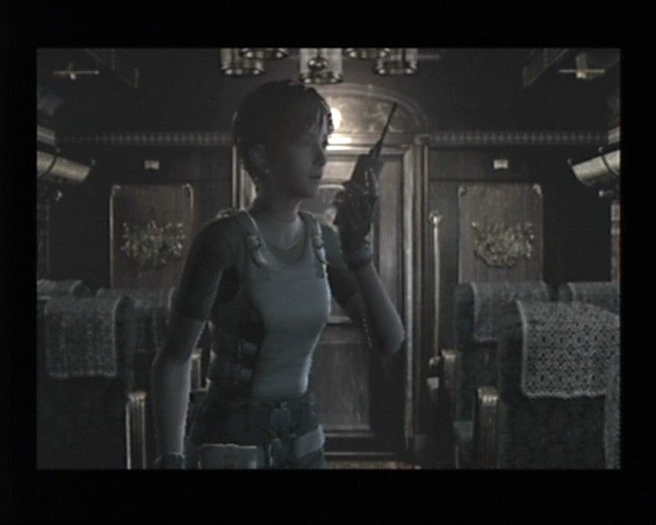 Resident Evil 0 (GameCube) screenshot: Reporting your status to the team leader