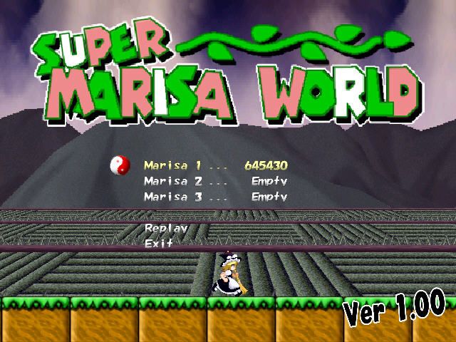 Super Marisa World (Windows) screenshot: Title screen
