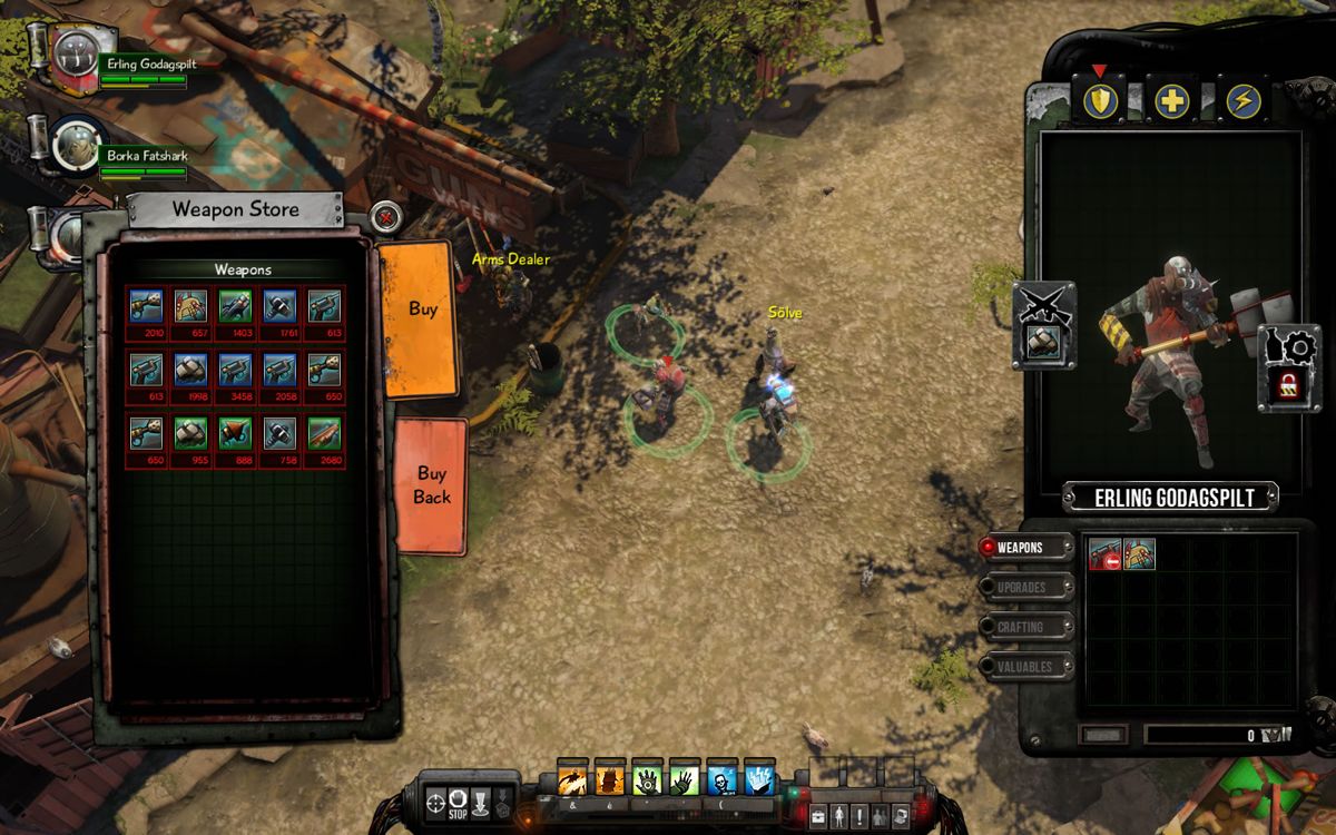 Krater: Shadows over Solside (Windows) screenshot: A weapons dealer