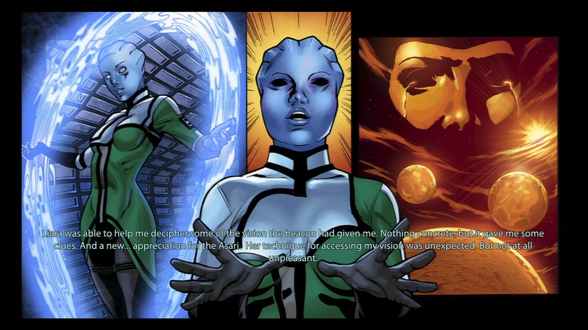 Mass Effect 2 (PlayStation 3) screenshot: Mass Effect: Genesis - Liara helped you with your visions