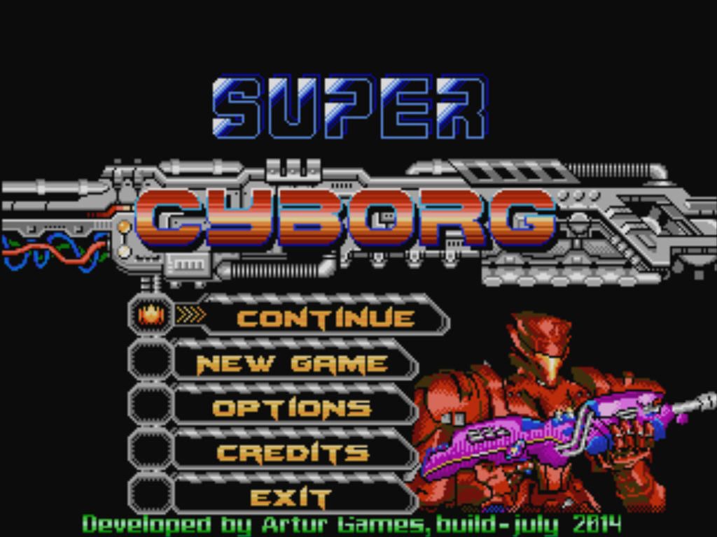 Super Cyborg (Windows) screenshot: Title screen