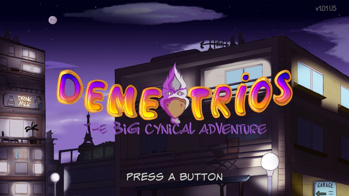 Demetrios: The Big Cynical Adventure (PlayStation 4) screenshot: Title screen