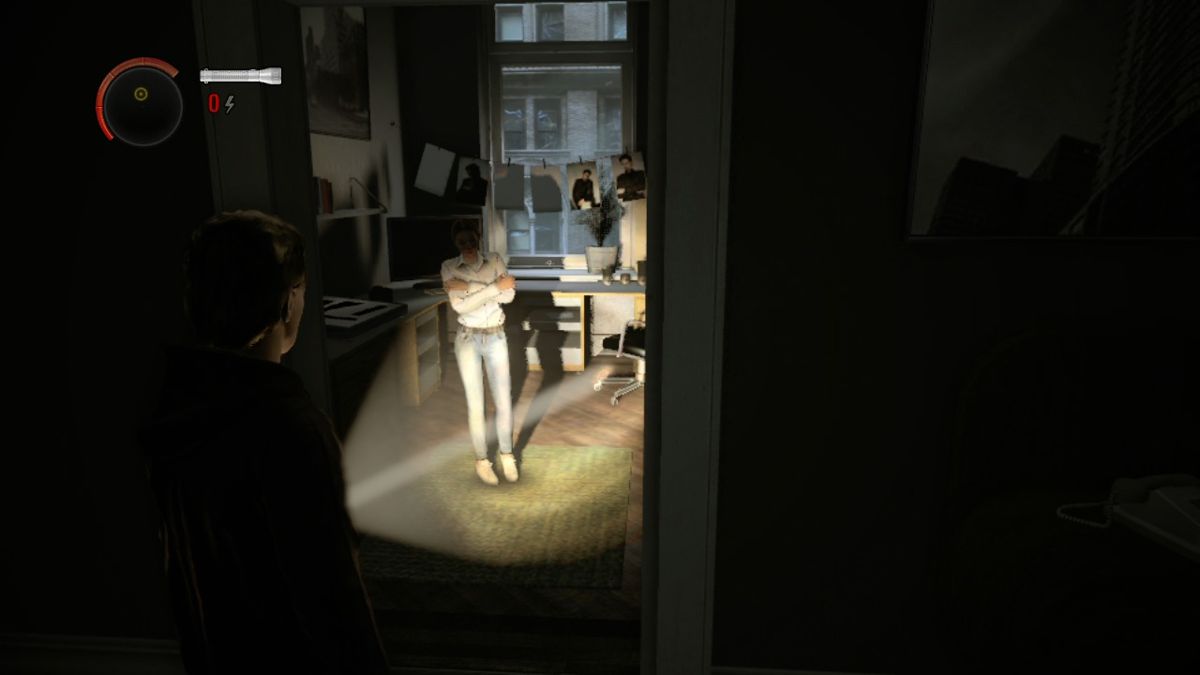 Alan Wake (Xbox 360) screenshot: Your wife seems to be scared of the dark