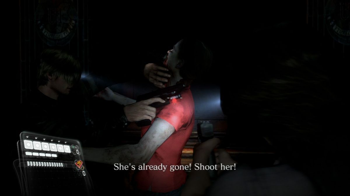 Resident Evil 6 (PlayStation 3) screenshot: She turned, no time to think, shoot!