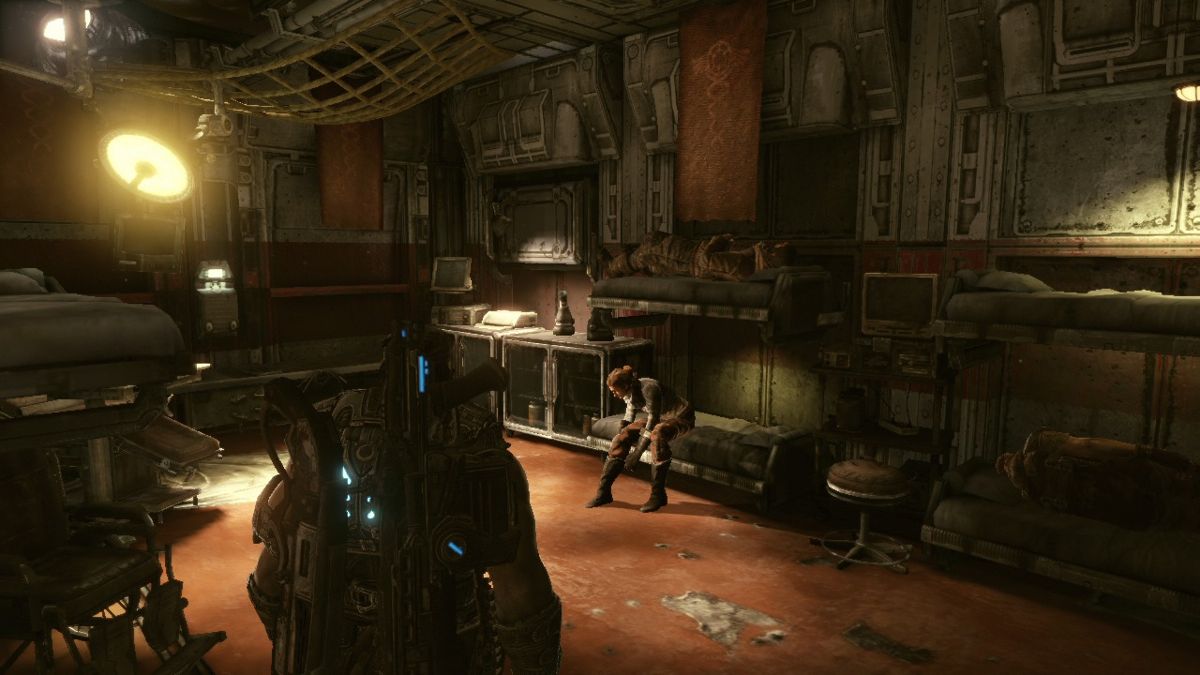 Gears of War 3 (Xbox 360) screenshot: Crew's quarters