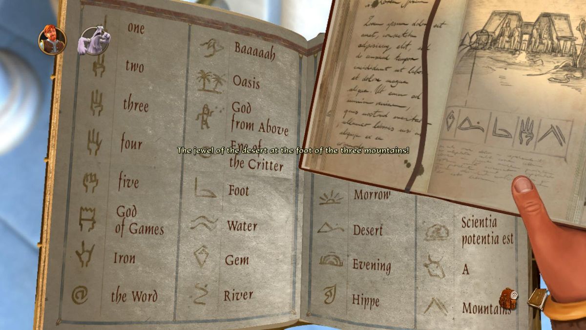 The Book of Unwritten Tales 2 (Windows) screenshot: The symbols explained
