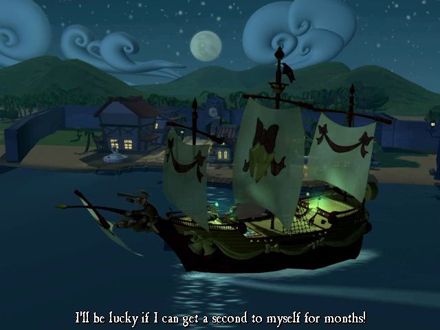 Escape from Monkey Island (Windows) screenshot: Returning home from your honeymoon