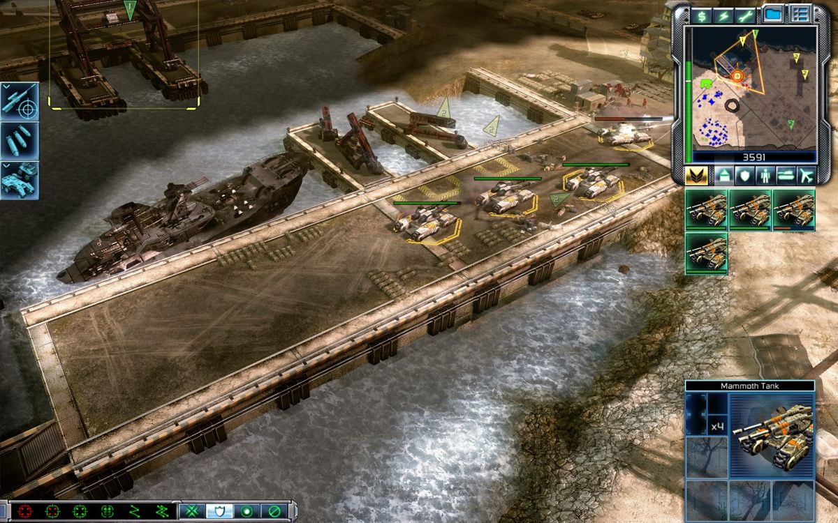 Command & Conquer 3: Tiberium Wars (Windows) screenshot: Sinking the docked ships