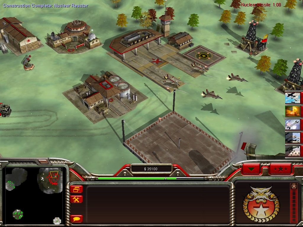 Command & Conquer: Generals - Zero:Hour (Windows) screenshot: Chinese airfield stocked with fighters