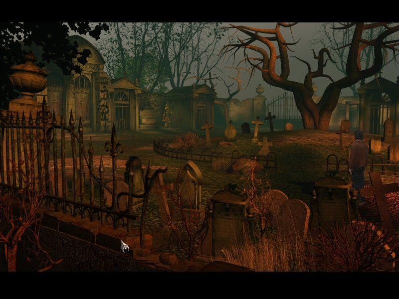 The Black Mirror (Windows) screenshot: At the cemetery
