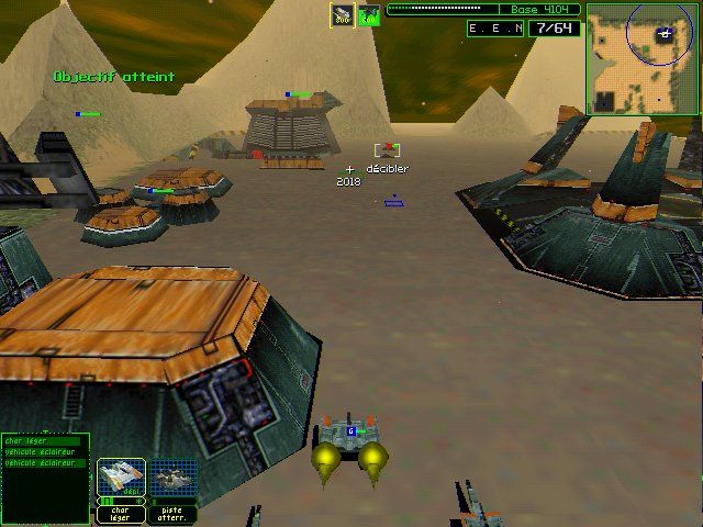 Armor Command (Windows) screenshot: Close view of a human base.