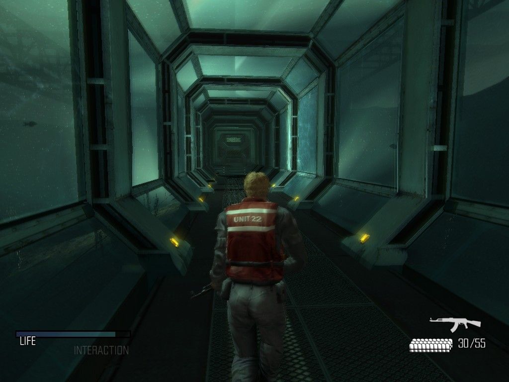 Cold Fear (Windows) screenshot: An underwater tunnel