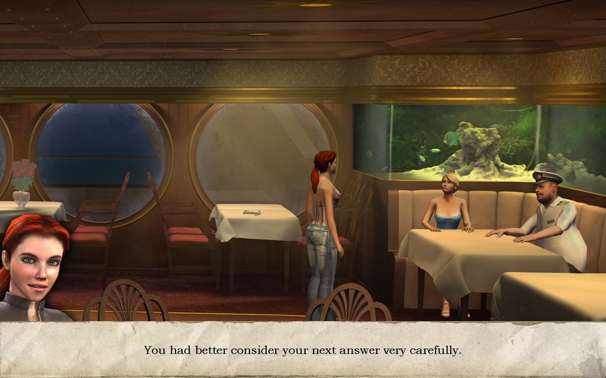 Secret Files 2: Puritas Cordis (Windows) screenshot: Talking to the ship's captain