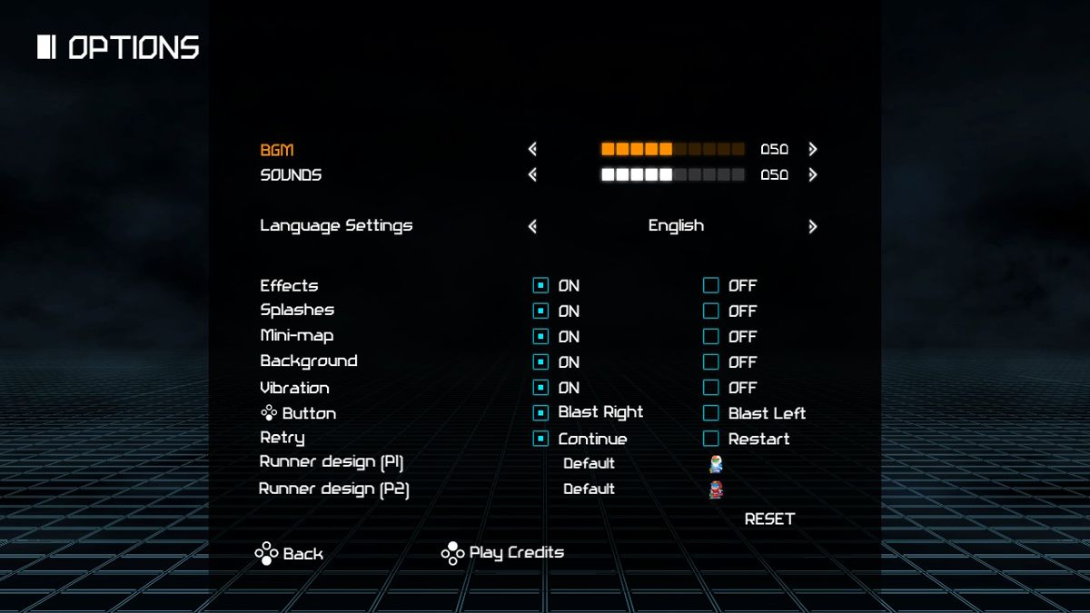 Lode Runner: Legacy (Nintendo Switch) screenshot: Game settings