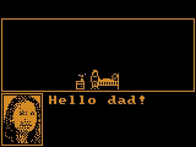 Home (Windows) screenshot: It is when he is at the point of death, that his fond daughter can go see him