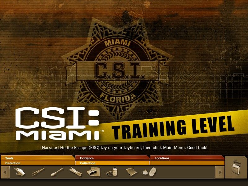 CSI: Miami (Windows) screenshot: Training level