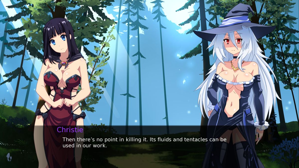 The Love Witches (Windows) screenshot: Dean's attack fails and the women are about to come to a decision