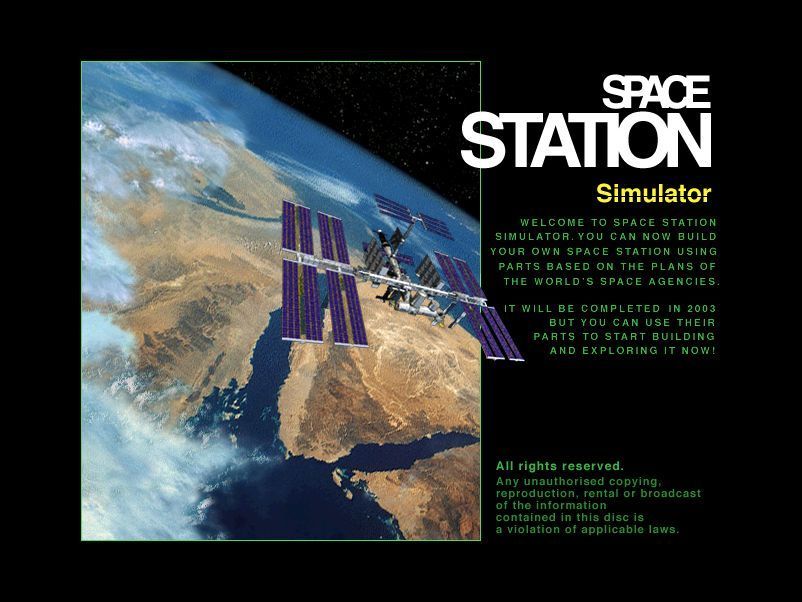 Space Station Simulator (Windows) screenshot: The game's title screen