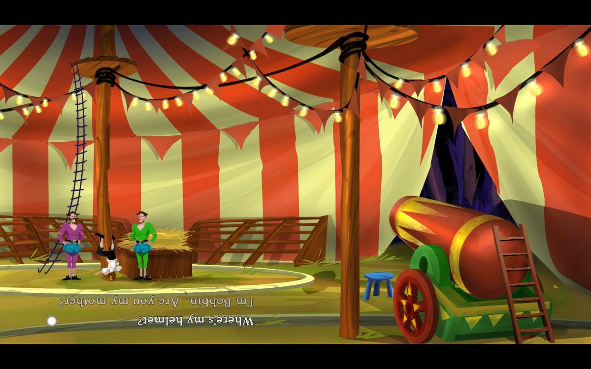 The Secret of Monkey Island: Special Edition (Windows) screenshot: Guybrush the human cannonball