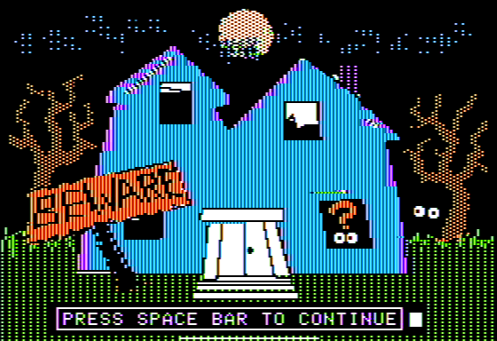 Microzine #1 (Apple II) screenshot: The Haunted House