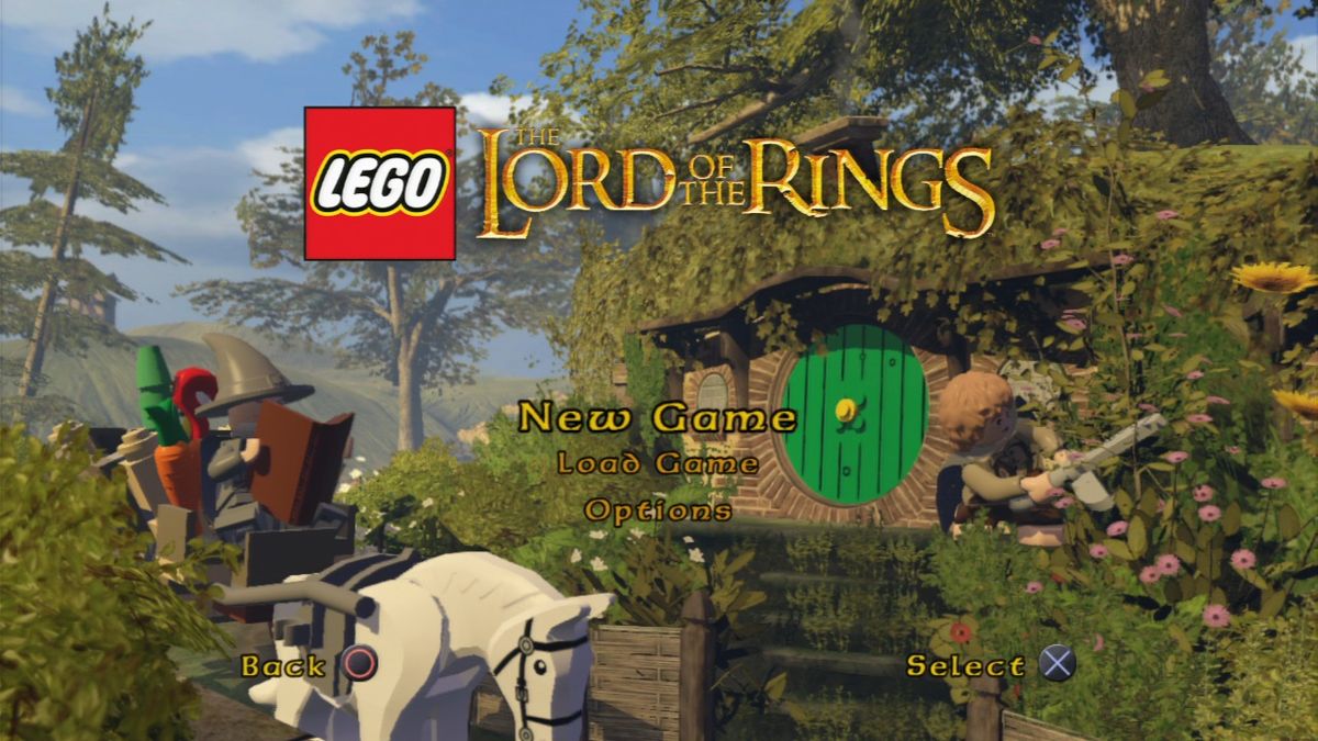LEGO The Lord of the Rings (PlayStation 3) screenshot: Main menu