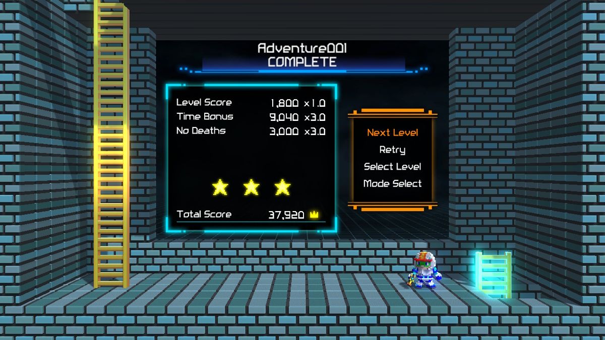 Lode Runner: Legacy (Nintendo Switch) screenshot: Level score