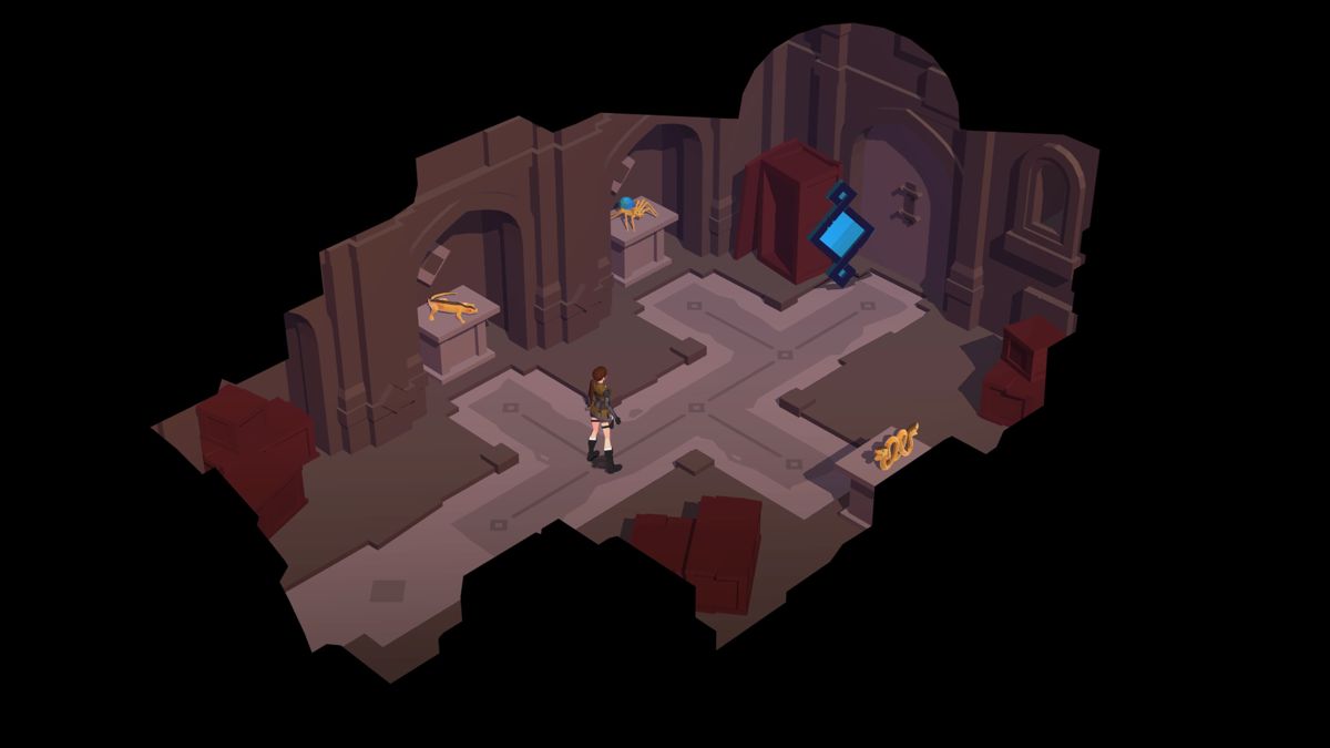 Lara Croft GO (PlayStation 4) screenshot: The Croft trophy room