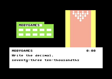 Number Bowling (Commodore 64) screenshot: Write the Decimal