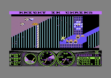 Screenshot of Cycle Knight (Commodore 64, 1986) - MobyGames