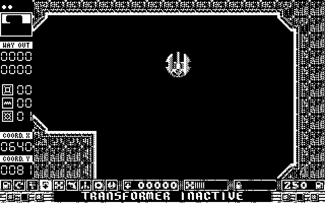 Rotor (DOS) screenshot: Starting point (CGA)