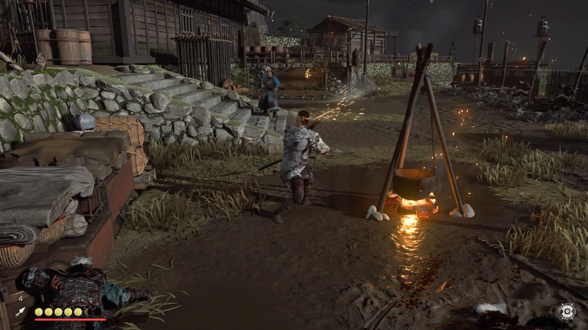 Ghost of Tsushima (PlayStation 4) screenshot: Deflecting arrows