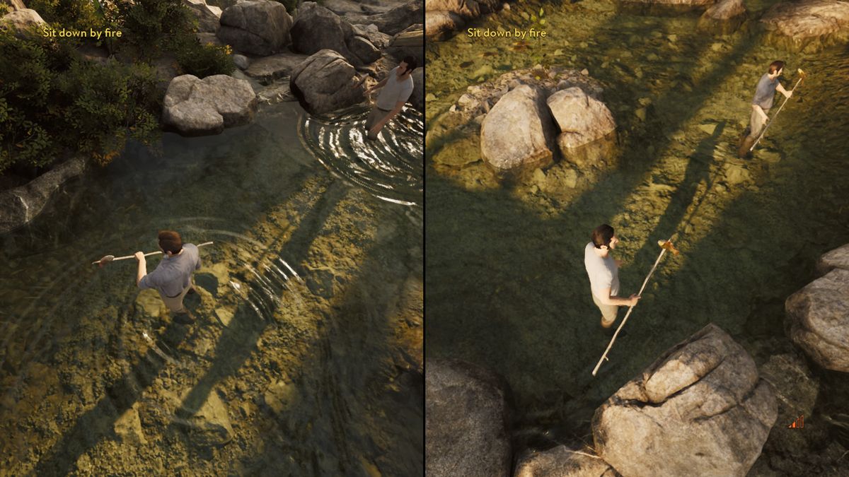 A Way Out (PlayStation 4) screenshot: Fishing the old fashioned way