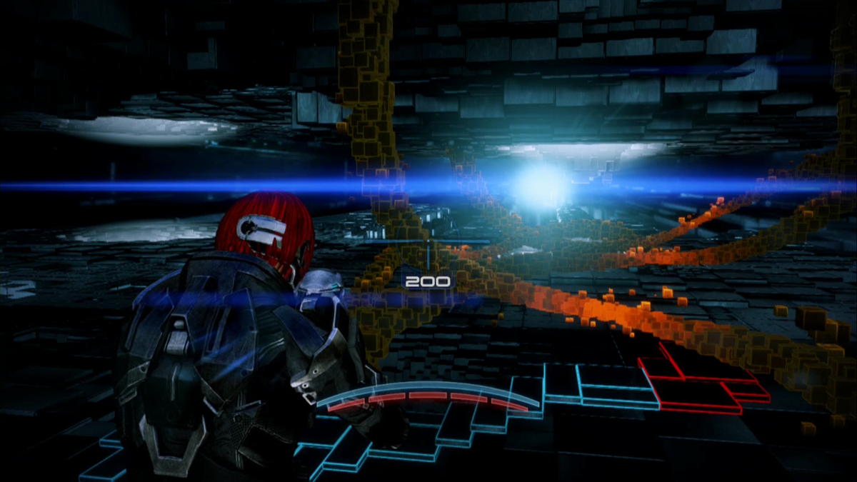 Mass Effect 3 (Xbox 360) screenshot: Commander Shepard has entered the Geth Consensus.