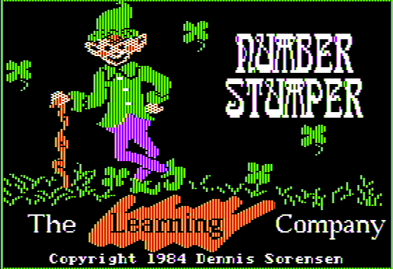 Number Stumper (Apple II) screenshot: Title Screen