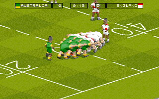 Super League Pro Rugby (DOS) screenshot: Push!