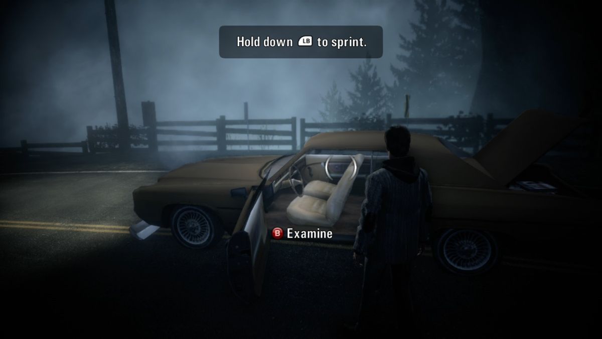 Alan Wake (Xbox 360) screenshot: This is not such a good place to have a car trouble at