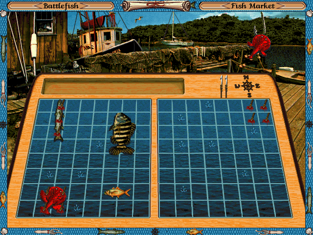 Hodj 'n' Podj (Windows 3.x) screenshot: Minigame: Battlefish