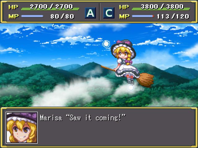 Gensou Shoujo Taisen Kou (Windows) screenshot: Marisa