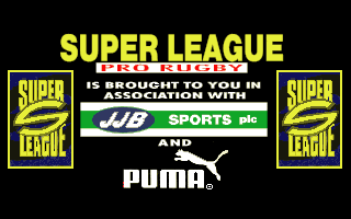 Super League Pro Rugby (DOS) screenshot: Title screen