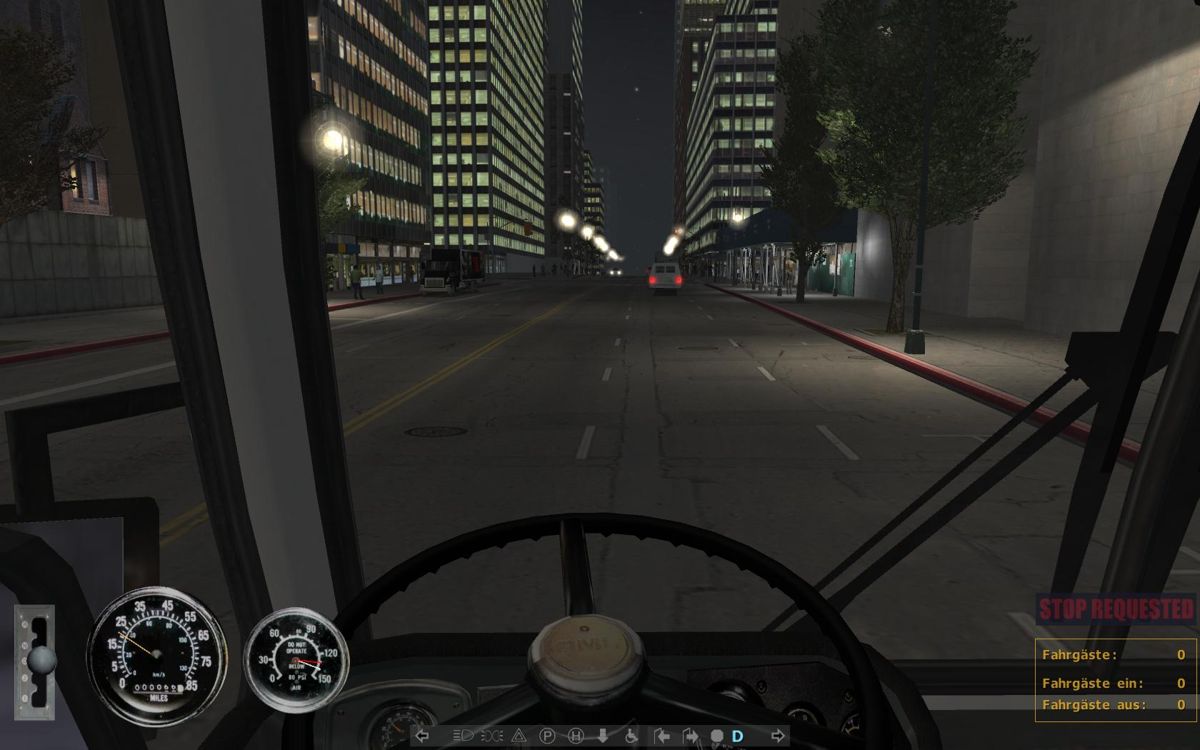 City Bus Simulator 2010: New York (Windows) screenshot: cockpit view