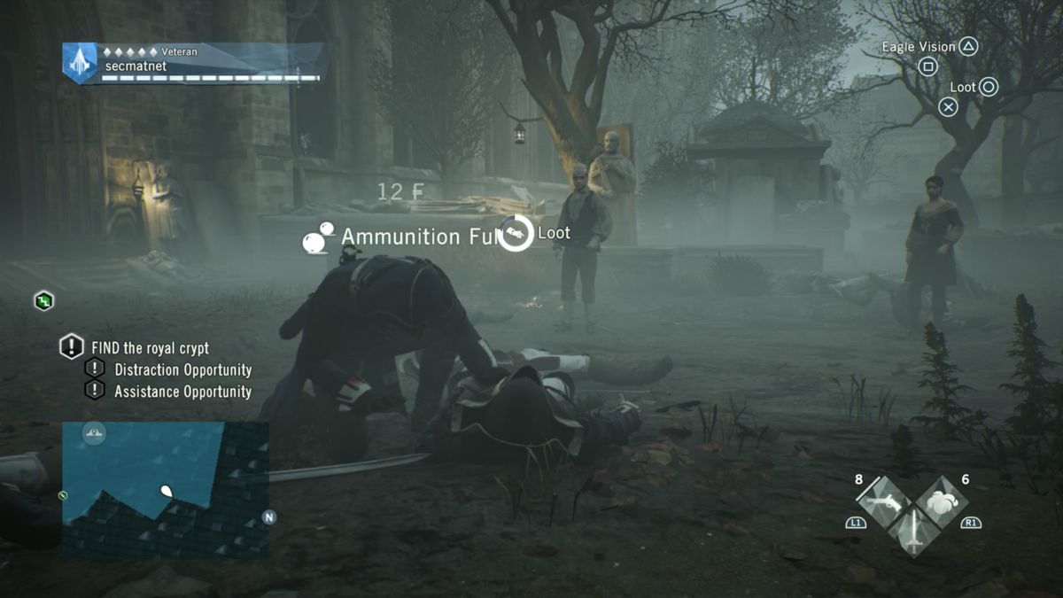 Assassin's Creed: Unity - Dead Kings (PlayStation 4) screenshot: Looting