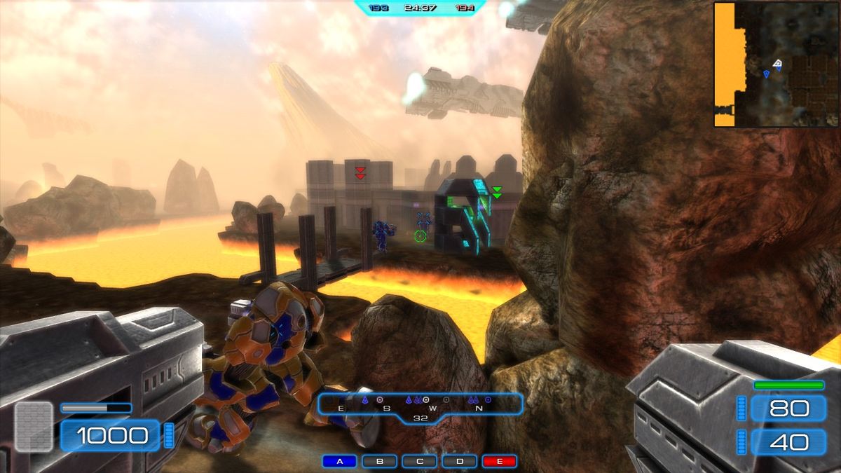 Metal Planet (Windows) screenshot: Lava pits