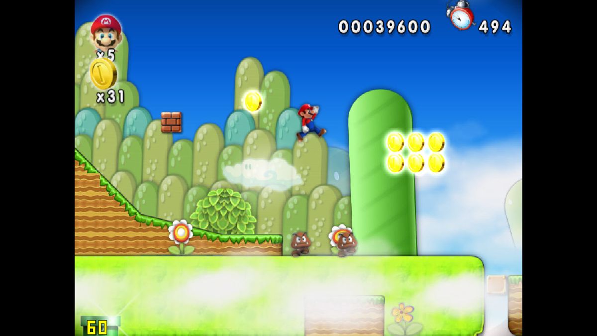 New Super Mario Forever (Windows) screenshot: Jumping over enemies.