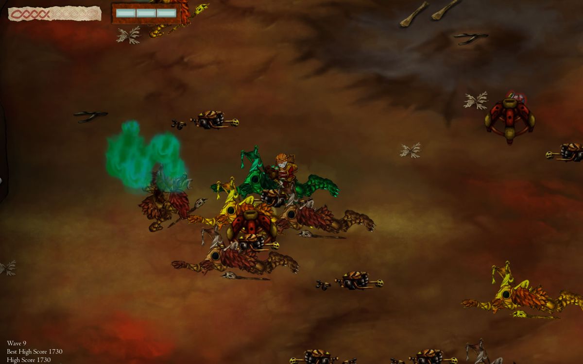 Ku: Shroud of the Morrigan (Windows) screenshot: Fighting waves of enemy in the first combat arena.